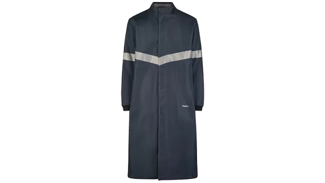 Protective coat in navy blue