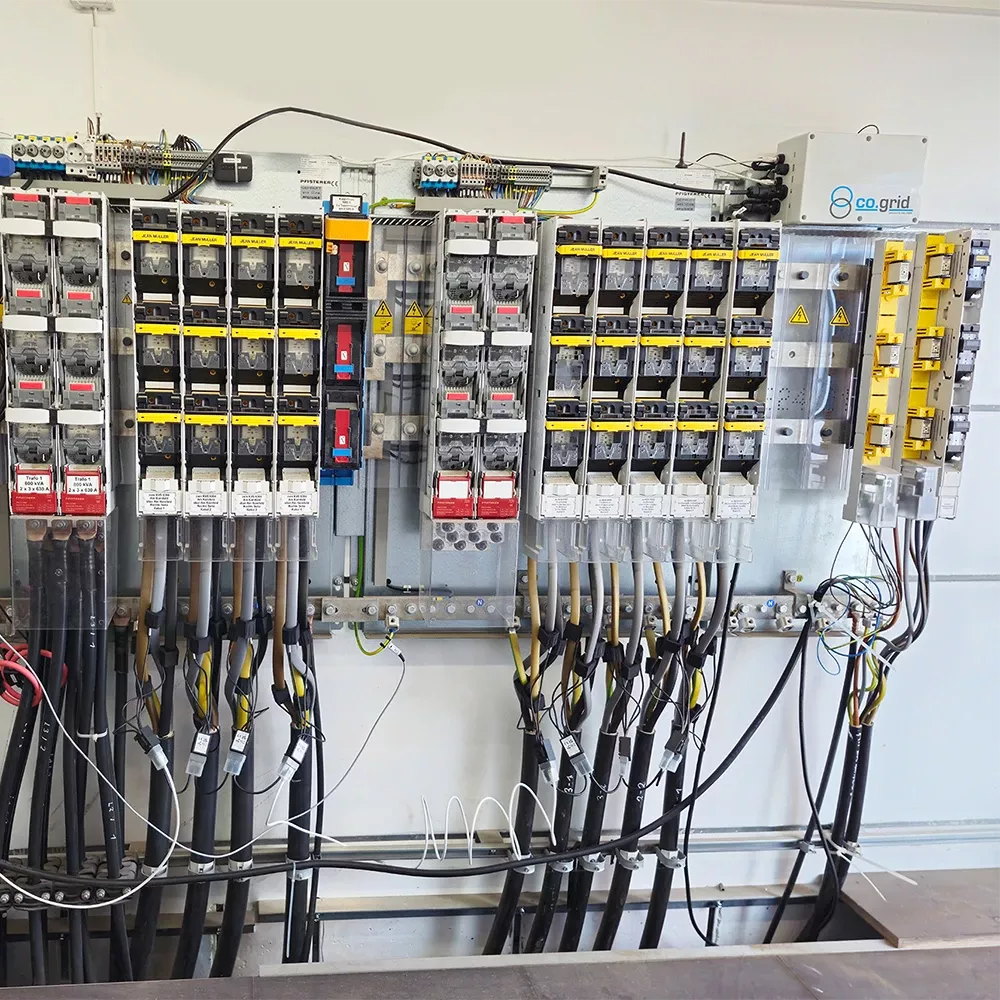 A striking image displays a meticulously detailed electrical panel, where vibrant yellow and black accents pop against the pristine white background, exuding precision and organized chaos.